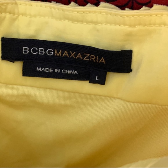 BCBGMaxazria- Yellow Ruffle Sundress size Large - Picture 11 of 13